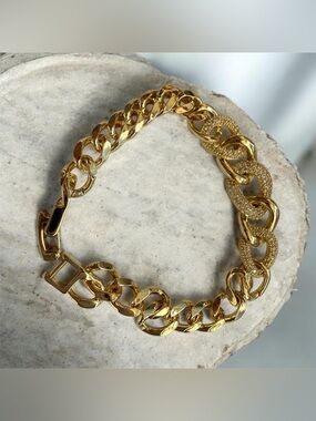 Pave Accented Chunky Cuban Link Bracelet